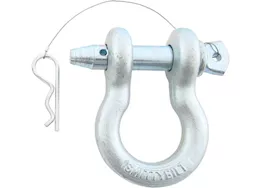 Smittybilt 3/4in quick disconnect d-ring shackle; locking pin; 4.75 tons; zinc