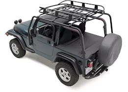 Smittybilt Rugged rack roof basket; 50in x 70in; 250 lb rating; black