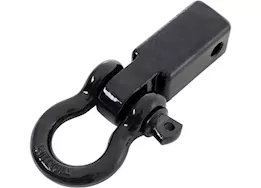 Smittybilt 2in receiver mounted d-ring shackle; 3/4in 4.75 ton rating; black