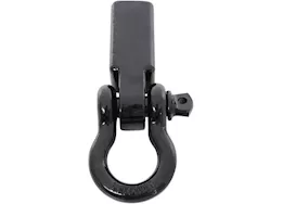 Smittybilt 2in receiver mounted d-ring shackle; 3/4in 4.75 ton rating; black