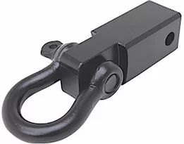 Smittybilt 2in receiver mounted d-ring shackle; 3/4in 4.75 ton rating; black