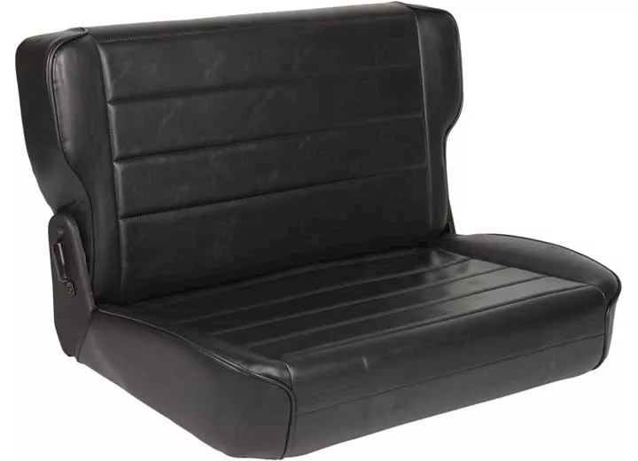 Smittybilt 86-95 cj & wrangler (yj) seat - rear - fold & tumble - vinyl black