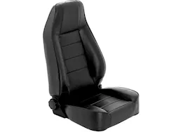 Smittybilt 76-18 cj & wrangler cj/yj/tj/lj seat - front - factory style replacement w/ recliner - vinyl black