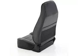 Smittybilt 76-18 cj & wrangler cj/yj/tj/lj seat - front - factory style replacement w/ recliner - vinyl black