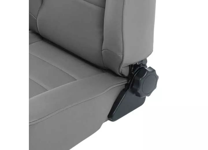 Smittybilt 76-18 cj & wrangler cj/yj/tj/lj seat - front - factory style replacement w/ recliner - denim gray