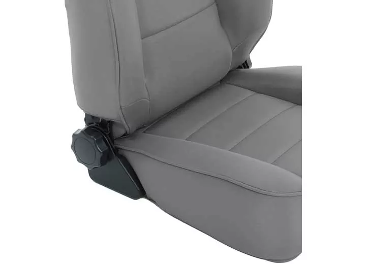 Smittybilt 76-18 cj & wrangler cj/yj/tj/lj seat - front - factory style replacement w/ recliner - denim gray