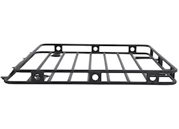 Smittybilt 07-18 wrangler jk 4dr defender rack welded one-piece roof rack; black powder coat