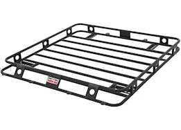 Smittybilt 07-18 wrangler jk 4dr defender rack welded one-piece roof rack; black powder coat