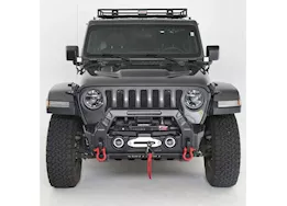 Smittybilt 18-c wrangler jl 4dr defender rack welded one-pc roof rack; textured black powder coat