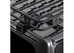 Smittybilt 18-c wrangler jl 4dr defender rack welded one-pc roof rack; textured black powder coat