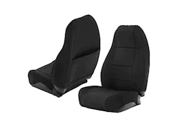 Smittybilt 91-95 wrangler yj neoprene front and rear seat cover kit; black/black