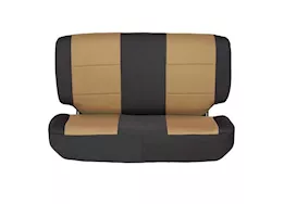 Smittybilt 97-02 tj neoprene front and rear seat cover kit; black/tan