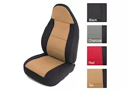 Smittybilt 97-02 tj neoprene front and rear seat cover kit; black/tan