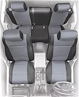 Smittybilt Jeep 08-12 wrangler jk - 4 door neoprene seat cover set front/rear - charcoal