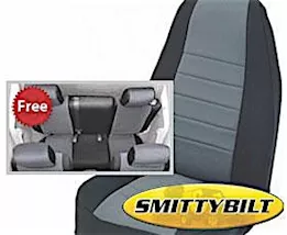 Smittybilt 07 wrangler jk - 4 door neoprene seat cover set front/rear - charcoal