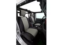 Smittybilt 18-c wrangler jl 4dr neoprene front and rear seat cover set; non-rubicon models; black/gray