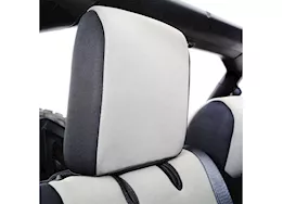 Smittybilt 18-c wrangler jl 4dr neoprene front and rear seat cover set; non-rubicon models; black/gray