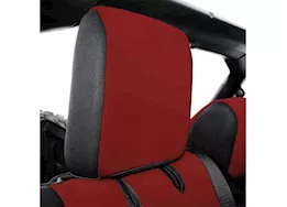 Smittybilt 18-c wrangler jl 4dr neoprene front and rear seat cover set; black/red