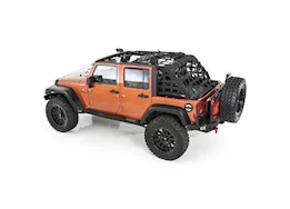 Smittybilt 07-18 wrangler jk 4dr cres2 cargo restraint system; 2in nylon webbing; black