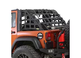 Smittybilt 07-18 wrangler jk 4dr cres2 cargo restraint system; 2in nylon webbing; black