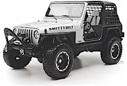 Smittybilt 87-06 jeep wrangler, rubicon and unlimited src front stinger bumper w/d-ring mounts; black textured