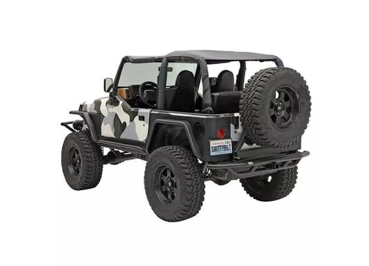 Smittybilt 87-06 wrangler (yj/tj/lj) src rear bumper w/tire carrier - black textured