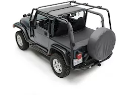 Smittybilt 97-06 wrangler tj src roof rack; 300 lb rating; black textured