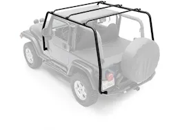 Smittybilt 97-06 wrangler tj src roof rack; 300 lb rating; black textured