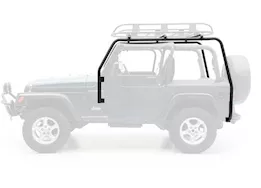 Smittybilt 97-06 wrangler tj src roof rack; 300 lb rating; black textured