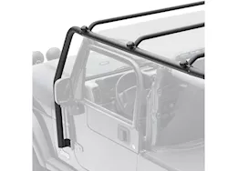 Smittybilt 97-06 wrangler tj src roof rack; 300 lb rating; black textured