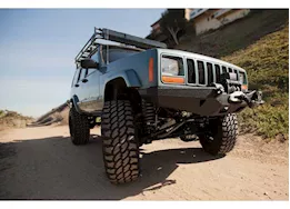 Smittybilt 84-01 cherokee xj 2/4 dr xrc rock crawler winch front bumper w/d-ring mounts; black textured