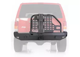 Smittybilt 84-01 cherokee (xj) 2/4 door xrc rear bumper w/hitch & tire carrier - black textured