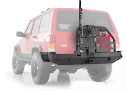 Smittybilt 84-01 cherokee (xj) 2/4 door xrc rear bumper w/hitch & tire carrier - black textured