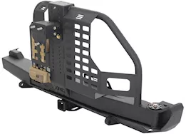 Smittybilt 84-01 cherokee (xj) 2/4 door xrc rear bumper w/hitch & tire carrier - black textured