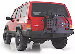 Smittybilt 84-01 cherokee (xj) 2/4 door xrc rear bumper w/hitch & tire carrier - black textured