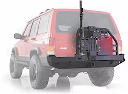 Smittybilt 84-01 cherokee (xj) 2/4 door xrc rear bumper w/hitch & tire carrier - black textured