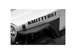 Smittybilt 87-95 wrangler yj xrc armor front tube fenders w/3in flare; black textured