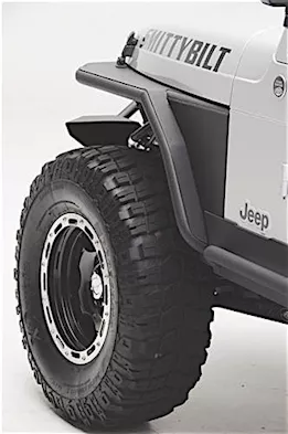 Smittybilt 97-06 wrangler tj/lj xrc armor front tube fenders w/3in flare; black textured