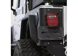 Smittybilt 97-06 wrangler tj/lj xrc rear 3in bolt on flares for corner guards - black textured