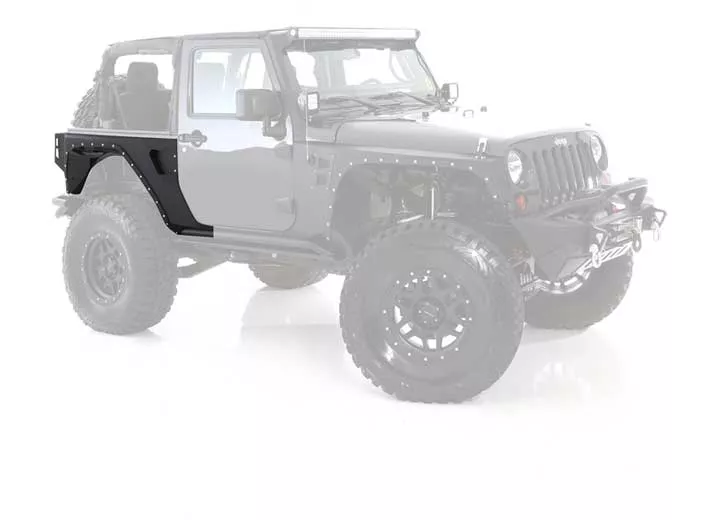 Smittybilt 07-18 wrangler jk 2 door xrc rear corner guards - black textured