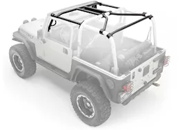 Smittybilt 97-06 wrangler tj 2dr src roll cage kit; satin black powder coat