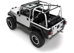 Smittybilt 97-06 wrangler tj 2dr src roll cage kit; satin black powder coat