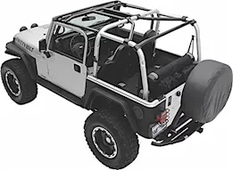 Smittybilt 97-06 wrangler tj 2dr src roll cage kit; satin black powder coat