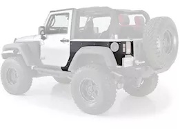 Smittybilt 07-18 wrangler jk 2 door xrc flat armor skins rear - black textured