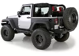 Smittybilt 07-18 wrangler jk 2 door xrc flat armor skins rear - black textured