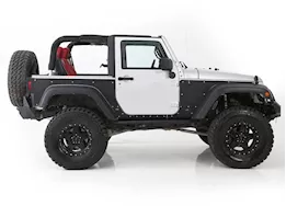 Smittybilt 07-18 wrangler jk 2 door xrc flat armor skins rear - black textured