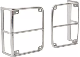 Smittybilt 07-18 wrangler (jk) euro tail light guards - stainless steel