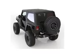 Smittybilt 07-18 wrangler jk 2dr bowless combo top kit w/tinted windows; black diamond