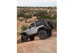 Smittybilt 10-18 wrangler (jk) 2 door soft top - oem replacement w/tinted windows - black diamond