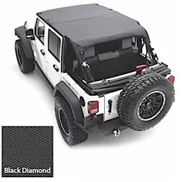 Smittybilt 07-09 wrangler (jk) - 4 door extended top - black diamond